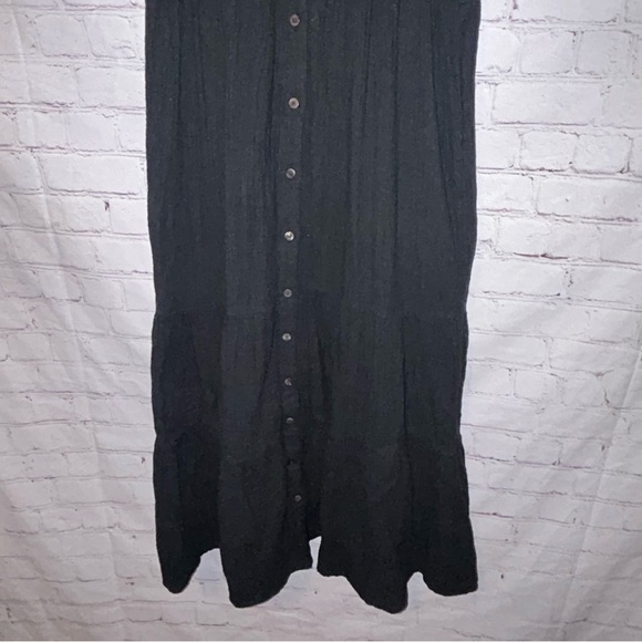 Madewell Lightspun Button Front Tiered Midi Dress size 6 - Picture 5 of 9